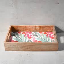 Bandeja de madera con esmalte impreso para decoración del hogar, bandeja de servicio de madera para cocina y restaurante, nuevo diseño - Product Image 4