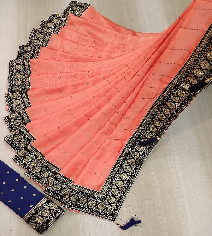 Silk Lace Bordered Wear Saree Menge Indische ethnische Seide Custom ized Fancy Awesome Style Zeit Blei Stoff Arbeit