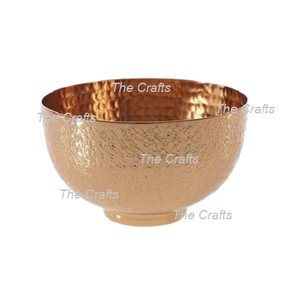 Tazón para Servir Alimentos de Metal Martillado de Calidad Superior con Diferentes Tamaños, Color Dorado, Utensilios de Cocina - Product Image 4