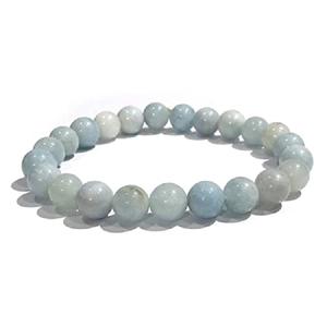 Pierre Bracelet Aigue-Marine Pierre Naturelle Bracelet perle Grossiste - Product Image 1