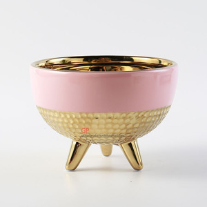 Two Tone Round Metal Hand Made Decorative Planter 2026 - Product Image 2