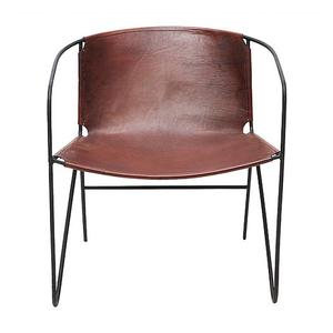 Silla de cuero de diseño antiguo - Product Image 1