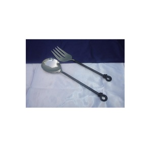 Hot Indian Style Classique À La Main Cuillère Et Fourchette Salade Serveur Ensemble de 2 Vintage Classique Look Fabriqué À La Main Fantaisie Salade Serveur Ensemble - Product Image 1