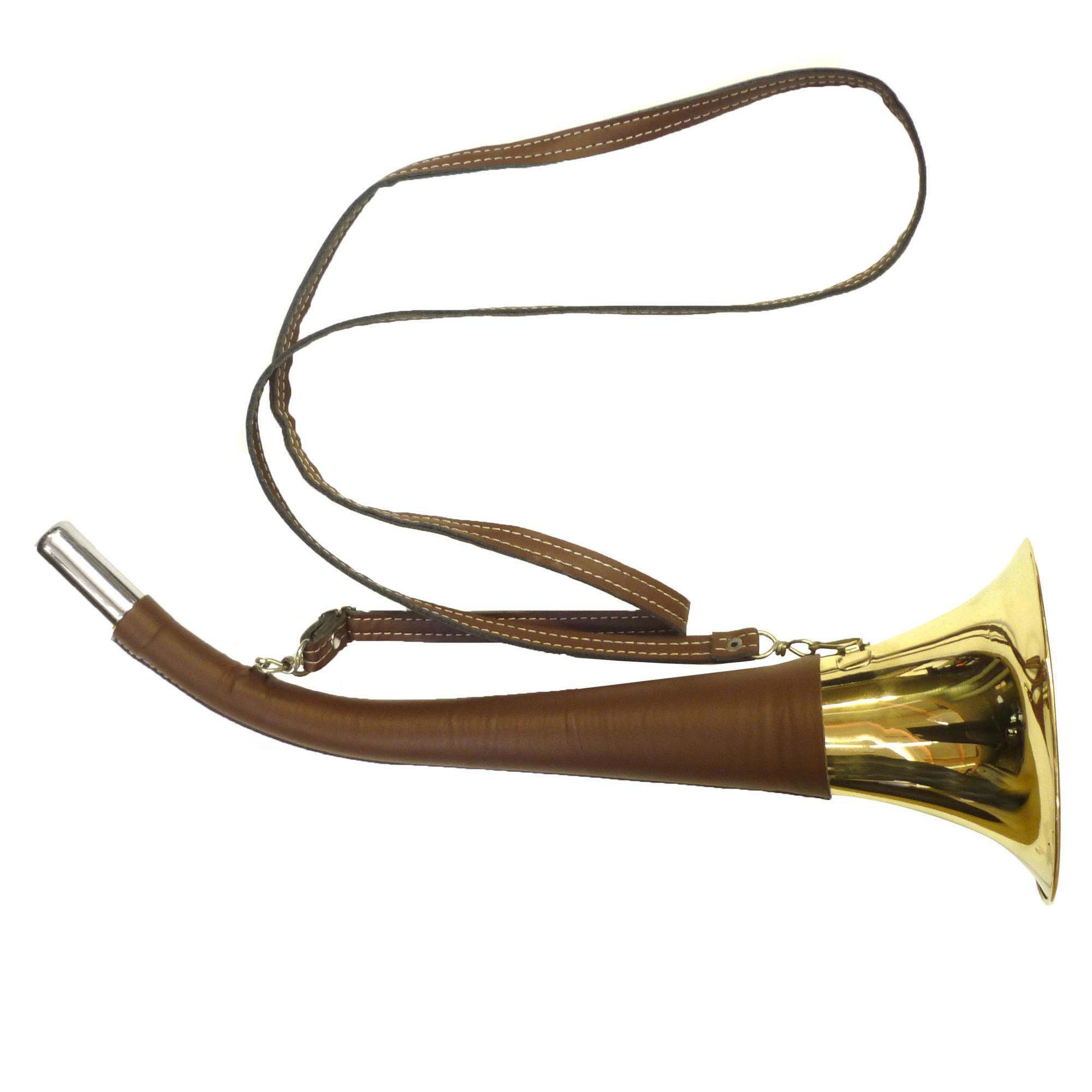 Corno Francese Dorato Strumento Musicale D'ottone Con Il Tubo Arrotolato Le Valvole E La Campana Svasata Elemento Piano Di Vettore Image109873214