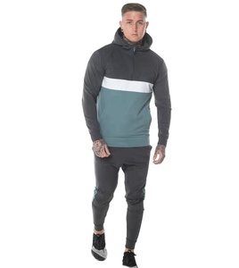 Men's Quarter Zip Pullover Hooded Tracksuit Men's Half Zip Hood Sweatsuit - Product Image 5