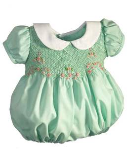 Pretty Cotton Baby Girl Dress con globo Detalle ahumado Conjunto de ropa infantil - Product Image 1