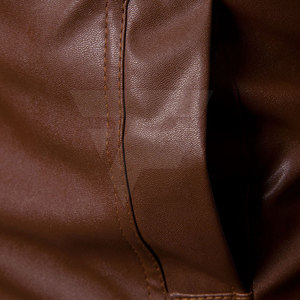 Chaqueta de cuero para hombre, ropa de calle, Color sólido, talla grande - Product Image 5