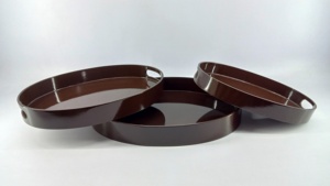 Bandeja Redonda de Madera 100% Natural de Nuevo Diseño, Acabado Pulido Ecológico para Uso en Cocina y Restaurante - Product Image 4