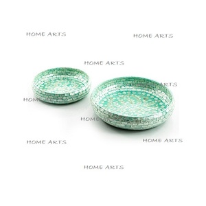 Bol à chocolat en nacre et en bois Ensemble de 2 tailles différentes Bol à fruits secs à dessert à prix bon marché - Product Image 5