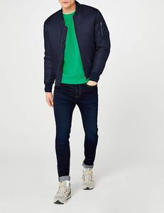 Veste longue en Satin grise avec fermeture éclair pour hommes, blouson de couleur grise - Product Image 5