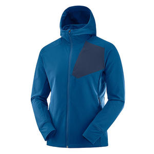 <b>Men's</b> Winter Softshell <b>Jacket</b> <b>for</b> Outdoor Sports Breathable Panels Detachable Sheep Fur Hood Zipper Closure - Product Image 6