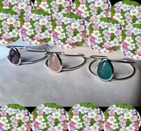 Bagues vintage faites à la main en onyx naturel, serties à griffes, certifiées IGI, pour mariage et fête, unisexe, ajustables, en argent, lot en gros