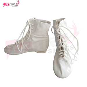 Chaussures de danse jazz extensibles en cuir et caoutchouc pour femmes et filles, avec logo OEM personnalisé, semelle intermédiaire en PU et doublure en coton, vente en gros FEZMAX WEAR - Product Image 6