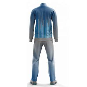 Survêtement de football d'hiver pour homme personnalisé avec fermeture éclair intégrale, grande taille, en tricot, réversible, respirant, en polyester - Product Image 2