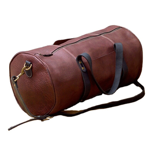 2023 personnalisé unisexe Gym sac polochon surdimensionné week-end voyage Borsoni en Pelle fermeture à glissière nouveau Style de mode avec quantité minimale de commande bas - Product Image 1