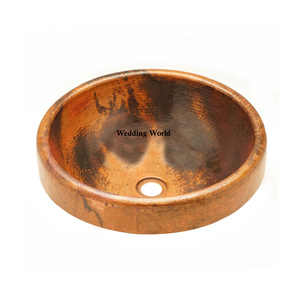 อ่างล้างจานทองแดงทรงกลมคุณภาพสูงขายส่งอ่างล้างหน้าหรูหราคลาสสิกมีสไตล์ร้อนขายแฟนซีใหม่ขายส่งอ่างล้างจานทองแดง - Product Image 1