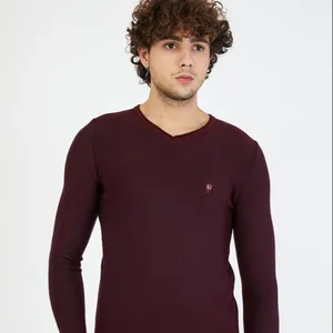 Personalizzato scollo a v pianura nuova moda a buon mercato personalizzato e ultimo design nuovo prodotto maglione di alta qualità