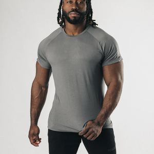 Camiseta OEM 100% algodón para hombre y adulto, camiseta orgánica, ropa masculina al por mayor, deportiva, lisa, en blanco. - Product Image 6