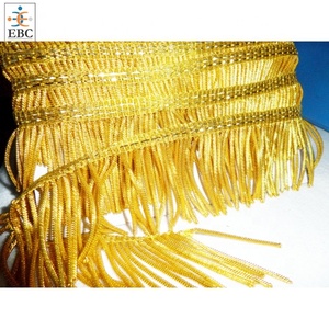 OEM 8 Cm Vàng Sáng Dày Vàng Vàng Dây Rìa Kim Loại Kim Loại Tua Tùy Chỉnh Kích Thước Làm Bằng Tay - Product Image 4