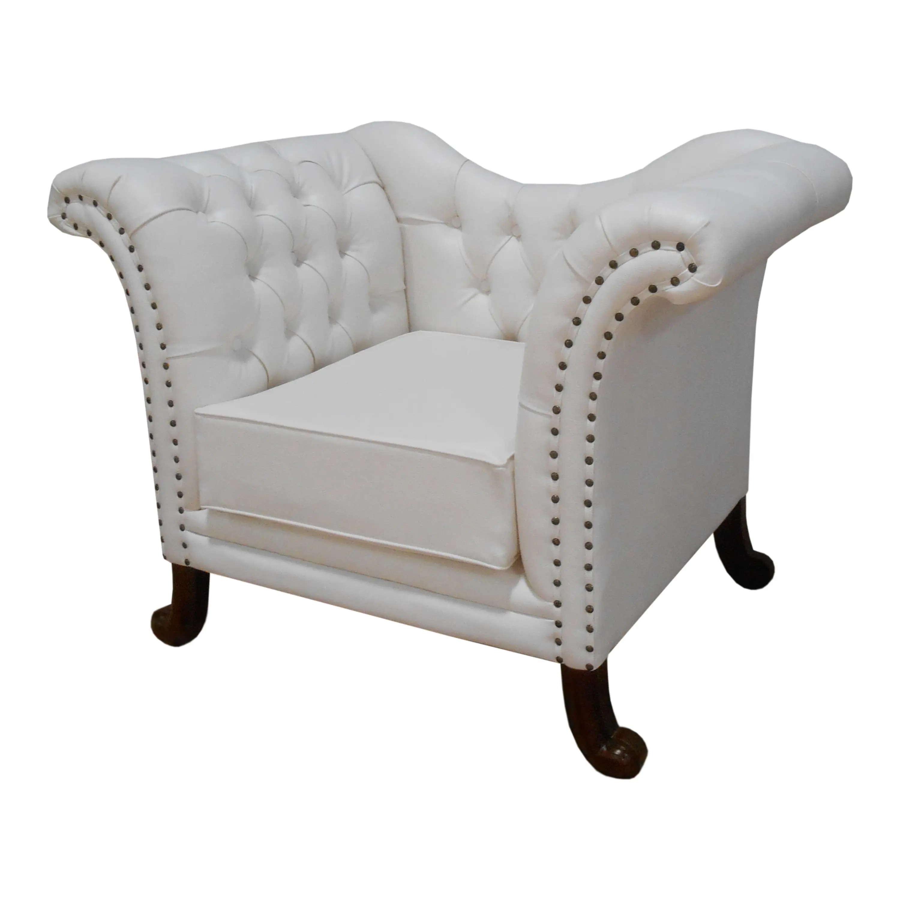 Mobili di alta qualità White Carol Chesterfield Sofa 1 posti per mobili da soggiorno realizzati con un vero produttore di mobili