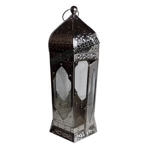 Stainless Steel Tall Candle Lantern With Clear Glass for <b>Christmas</b> Party Table Centerpieces - Product Image 1