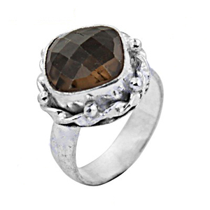 <b>Smart</b> Smokey Quartz Silver <b>Rings</b> Jewelry, German Silver Jewelry - Product Image 1