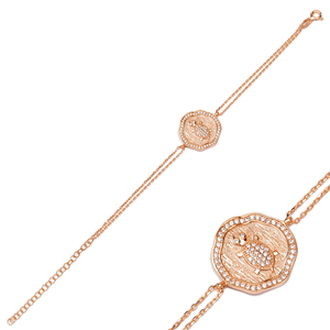 Turtle Shape Zircon Stone Round Design <b>Charm</b> <b>Bracelet</b> Wholesale Handmade 925 <b>Silver</b> Sterling Jewelry - Product Image 6