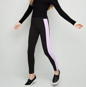 Shemax 2023 de alta calidad superventas personalizado al por mayor negro contraste lado raya Leggings - Product Image 6