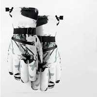 Gants de ski et snowboard hiver 2022 imperméables en cuir de haute qualité, isolés, à doigts séparés/intégraux, impression personnalisée, directement de l'usine
