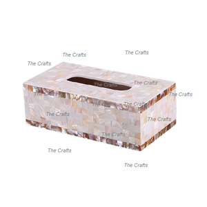 Boîte à serviettes en bois avec nacre porte-mouchoirs de qualité exclusive pour la maison, l'hôtel et le restaurant - Product Image 1