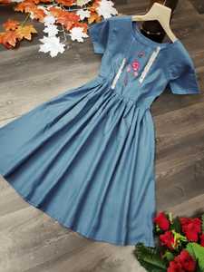 Nueva tendencia Ropa informal Muy bonito estampado Niñas Midi Top Ropa de niñas indias Listo para usar Precio bajo barato Venta al por mayor Surat Alphanumero - Product Image 4