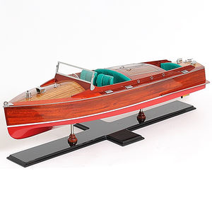 Chris <b>Craft</b> Runabout Painted L80cm Wooden Model Ship With Display Stand Wooden Handicraft From OMH Arts and Crafts <b>Supplies</b> - Product Image 2