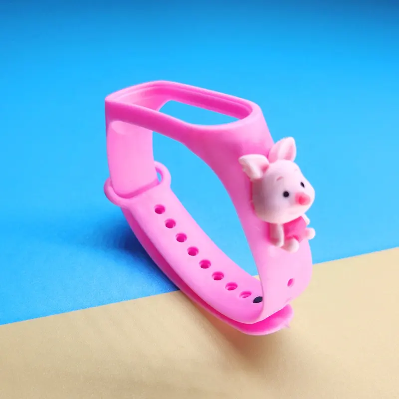 Wholesale cheapest fast delivery dolls bracelet mi band strap kids 3d cartoon design replacement watch band