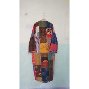 Robe de bain en coton imprimé à la main, tenue de plage, Kimono, 1 pièce - Product Image 6