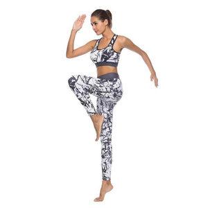 Yoga Set Women Gym Wear Set Suit Best Quality High Waist <b>Seamless</b> <b>Legging</b> & Top Sublimation Gym Wear Set Women Street Wears - Product Image 4