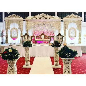 Cérémonie indienne fidjienne régence mariage Mandap prochain Bollywood thème événement de mariage Mandap charmant ivoire Mandap pour mariage - Product Image 1