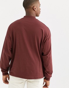 Wholesale Men's Ribbed <b>Round</b> Neck Oversized Long sleeves Cotton T-Shirts With Custom Logo - Product Image 2