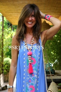 Vestido Largo Maxi Bohemio con Bordado Floral, Estilo Casual Ecológico, con Encaje, Volantes en la Parte Inferior y Abertura Trasera, para la Playa - Product Image 4