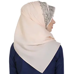 Hijab de algodón para mujeres musulmanas, hiyab popular de color liso, personalizado, diseño de marca personalizado de alta calidad, gasa, 2020, gran oferta, OEM, venta al por mayor