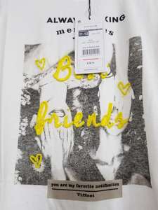 Vêtements en surplus, étiquettes de marque, t-shirt en coton tricoté décontracté pour filles, imprimé, été, 2-14 ans, Bangladesh - Product Image 2