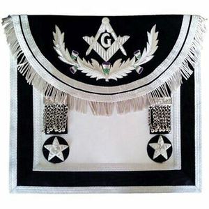 Entreprise de fabrication et de vente en gros au Pakistan : Écusson maçonnique du Rite écossais, fait main, brodé, magnétique, en cuir/métal, à coudre - Product Image 2