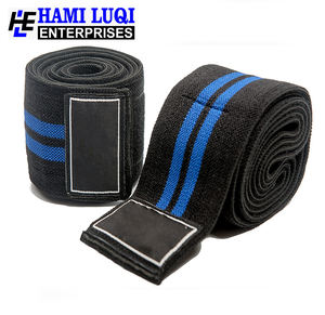 <b>Knee</b> <b>Wrap</b> with Elastic Support - Cotton Blend for Weightlifting, Powerlifting, and Gym Workouts | Elevate Your Fitness - Product Image 6