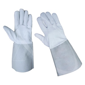 Gants de soudage Tig blancs de qualité supérieure en cuir de chèvre Gants d'argon Gants de protection des mains en cuir Nappa pour soudeurs - Product Image 1