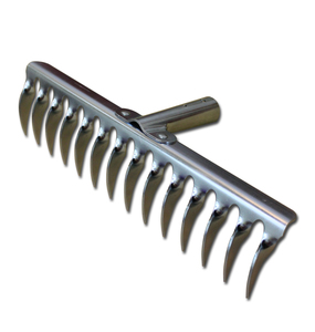 GR-P15T722 Adjustable Metal <b>Garden</b> Rake 15 teeth Broom Rake with handle - Product Image 3