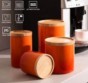 Récipient de stockage élégant en métal galvanisé avec couvercle, parfait pour organiser les ustensiles de cuisine et les accessoires ménagers - Product Image 4