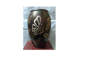 URNE PAPILLON BRUN POUR LES CENDRES HUMAINES Fournitures funéraires BRASSWORLD INDE - Product Image 4