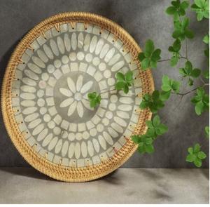 Ensemble de 3 plateaux de service ovales en rotin brun design admirable parfait pour la table de la maison et la cuisine - Product Image 4