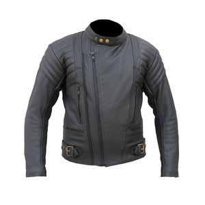 Stylish Men's Cowhide Leather Jacket with Quilted Design Windproof Sportswear for <b>Prime</b> Protection Customizable Motorbike Jacket - Product Image 6