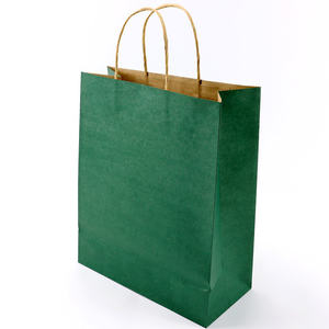 Sacs d'emballage en papier kraft de couleur personnalisée de haute qualité avec poignées impression offset pour les cadeaux au détail - Product Image 4