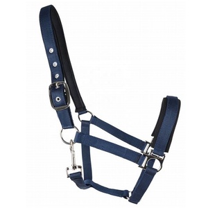 Venta al por mayor estilo occidental caballo ecuestre tachuela poliéster acolchado nailon cuero PVC PP materiales occidental silla de montar cuerda Halter - Product Image 1